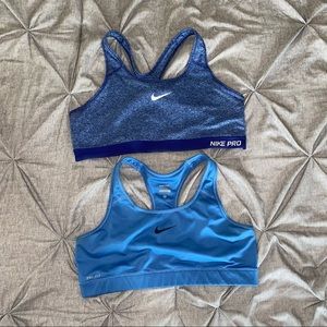 TWO Nike XL sports bras- blue